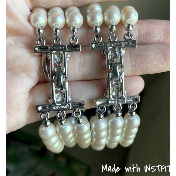 Vintage Richelieu Art Deco Pearl Bracelet Set - Picture 3 of 7